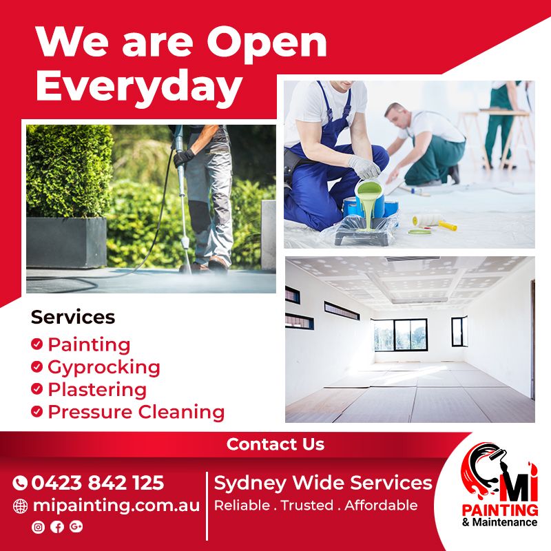 Image describes painter Sydney and open everyday-mipainting.com.au