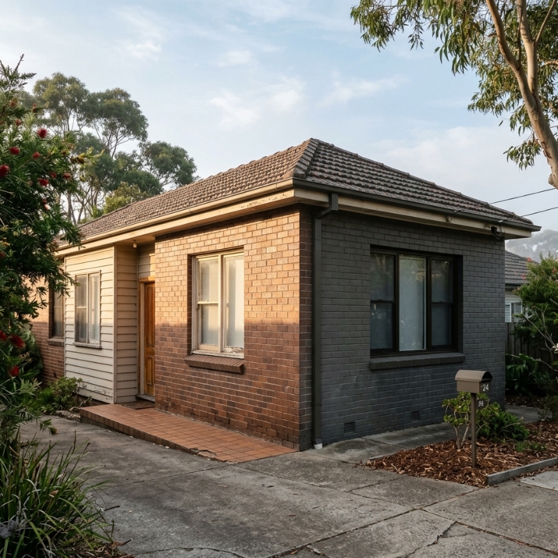 Sydney home showing the difference between sun-exposed and shaded wall surfaces for refresh timeline planning.