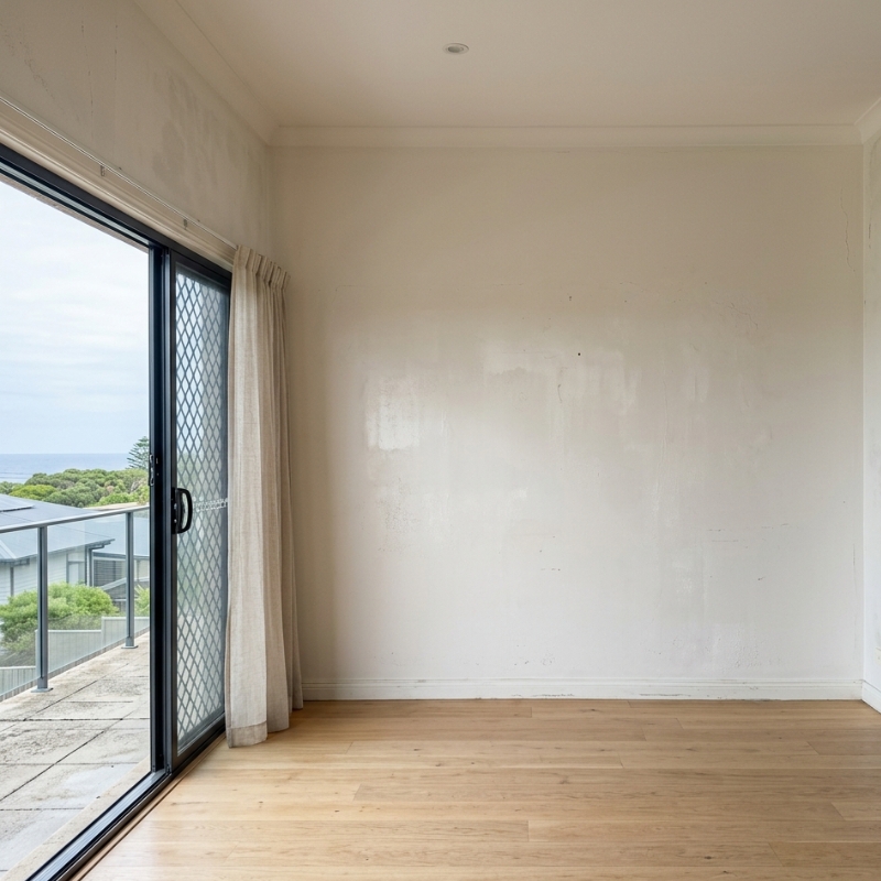 Modern Sydney home interior wall showing subtle paint ageing from humidity and temperature changes