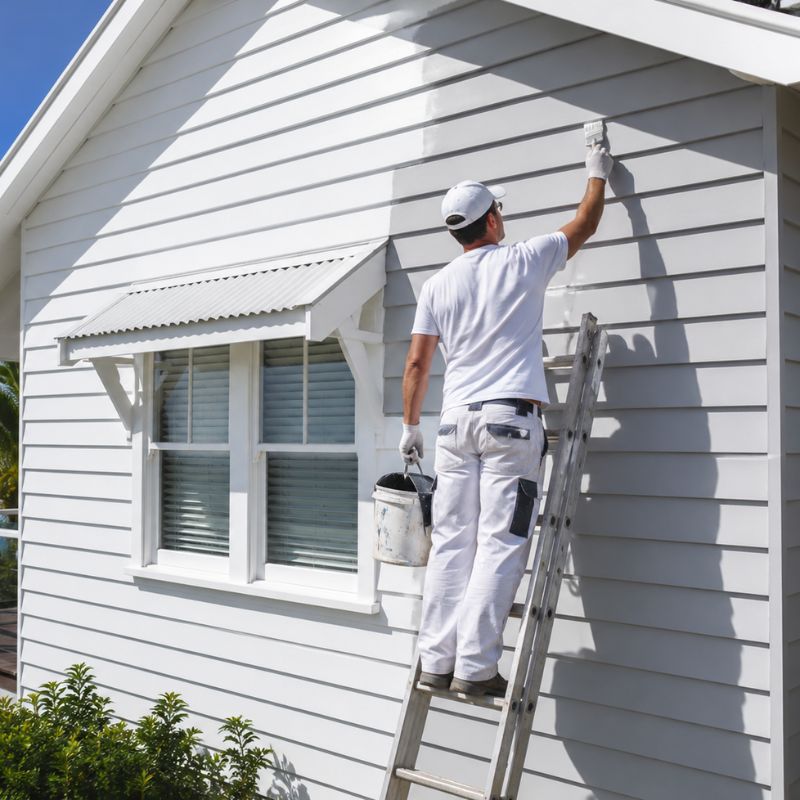 Coastal weatherboard exterior repaint