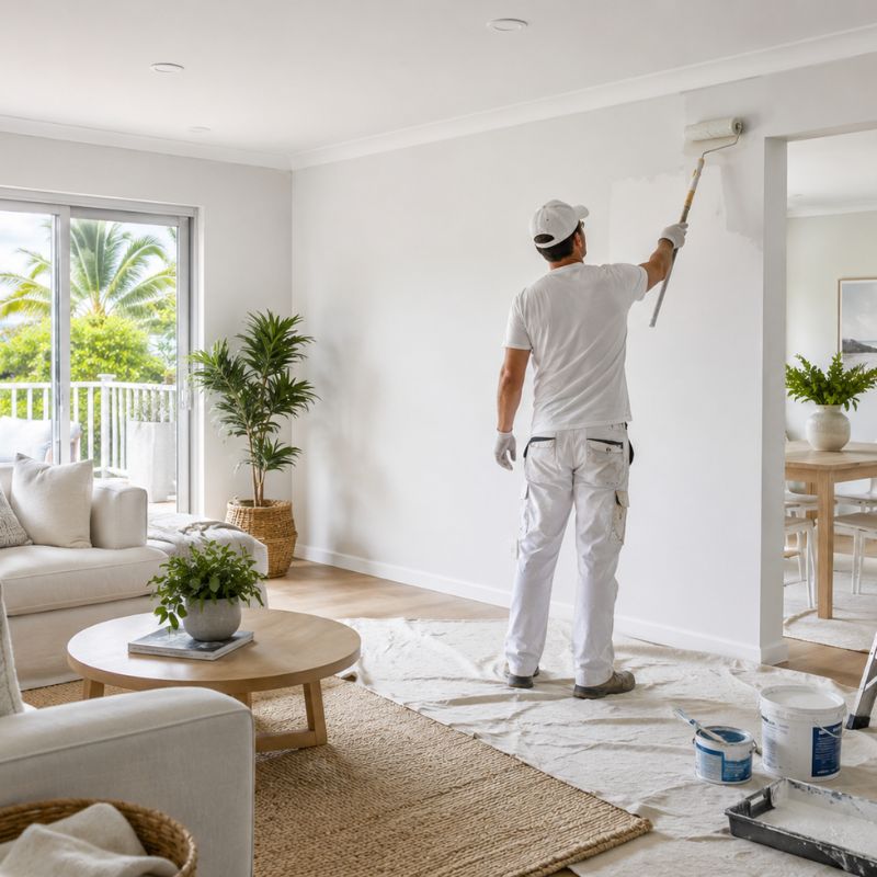 Interior repaint, bright living space