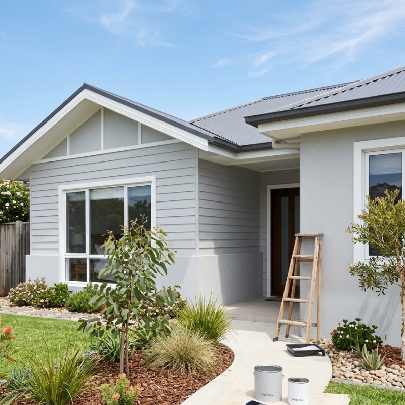 Freshly painted Sydney home exterior with a smooth professional finish