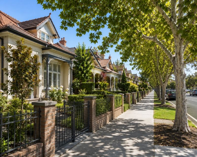Burwood streetscape or completed exterior