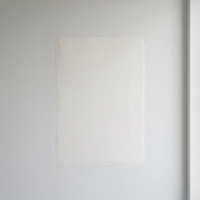 Gyprock repair drying on a wall before painting